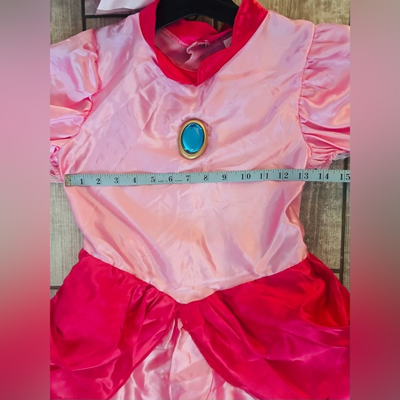 Super Mario Princess Peach Costume Dress L 10/12 - Picture 9 of 11